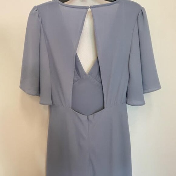 Chambray Blue Size 10 Jenny Yoo Floor Length Gown - Great Condition - Picture 6 of 8